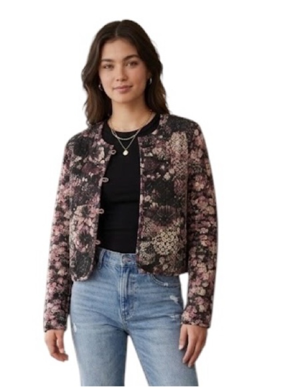 Xhilirstion Quilted Floral Women's Jacket